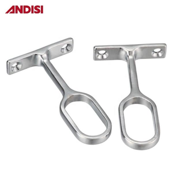 Nickel Plated Oval Wardrobe Clothes Hanging Rail Support Bracket for Closet Pipe