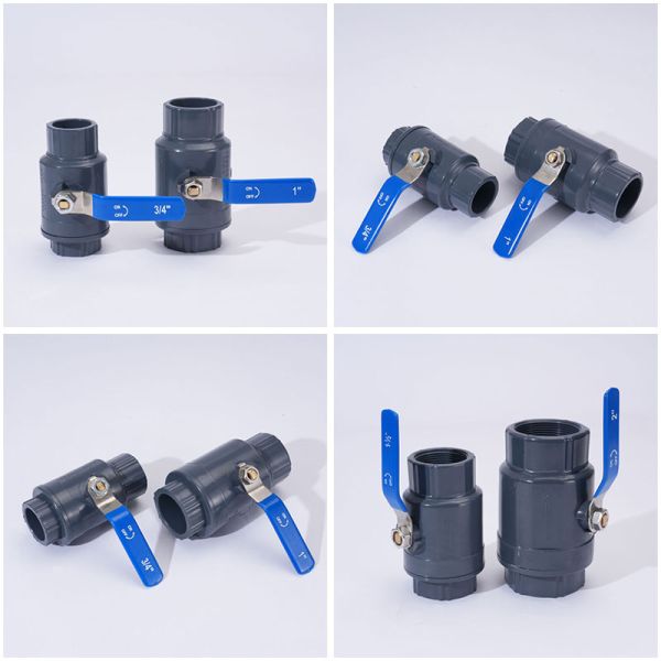UPVC Female Thread Ball Valve with Stainless Steel Handle for Domestic Water Supply Pipe Flow Control