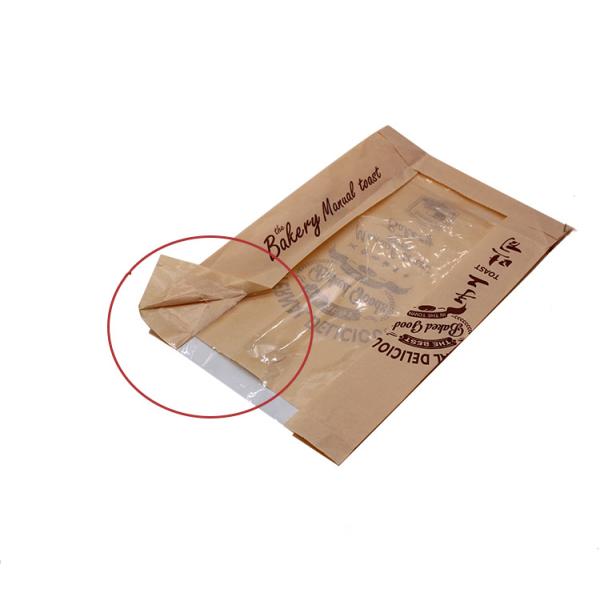 Custom Logo Printing Food Delivery Takeaway Stand Up Paper Bags With Clear Window