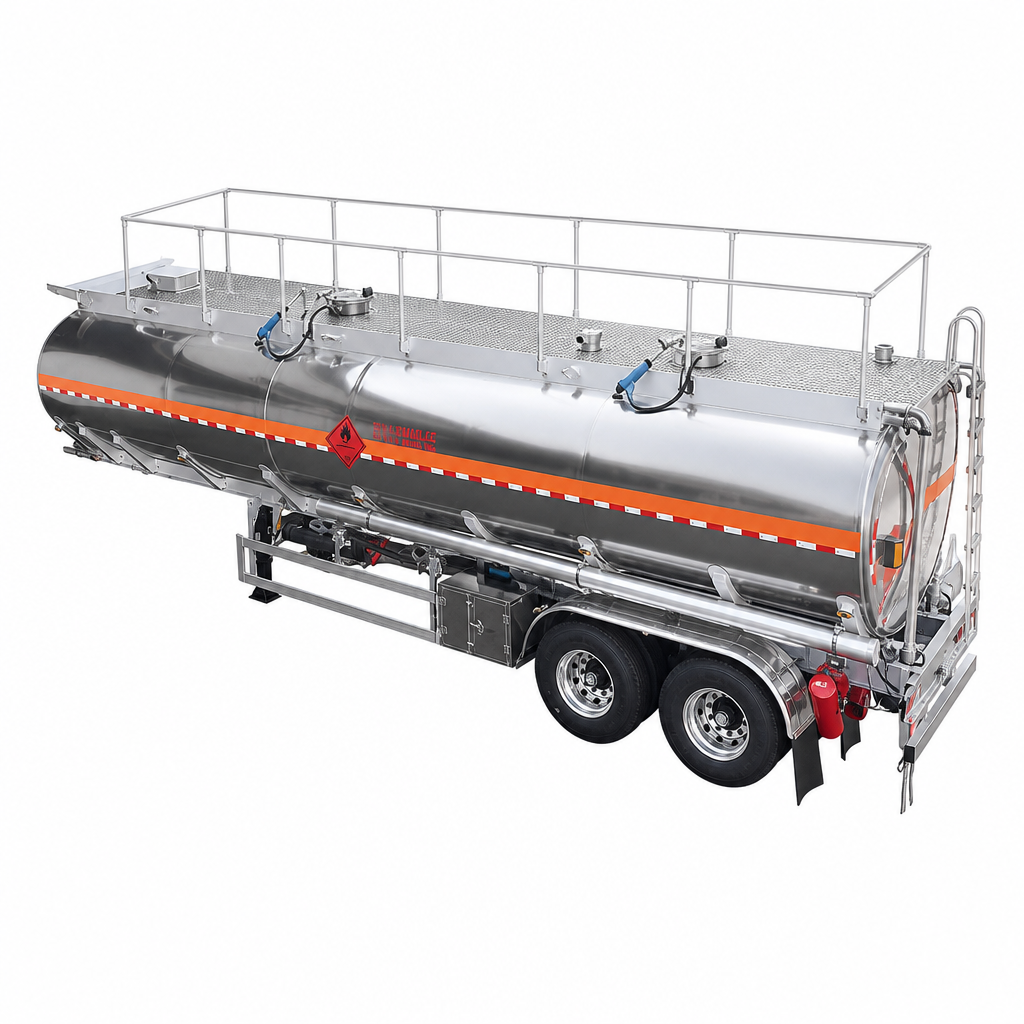 Carbon Steel Oil Tank Semi-Trailer Dual Axle, 33000L/38000L Capacity for Diesel & Gasoline Transport