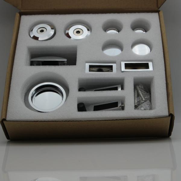 Modern Design Round Tray Sliding Barn Door Hardware Kit for Double Hanging Rail System