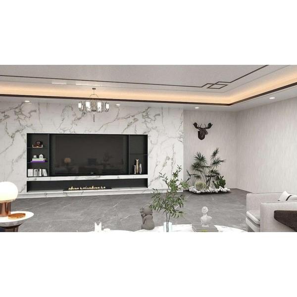 3mm White PVC Wall Panel 1220*2440mm uv marble sheets Board For Interior Decorative Wall