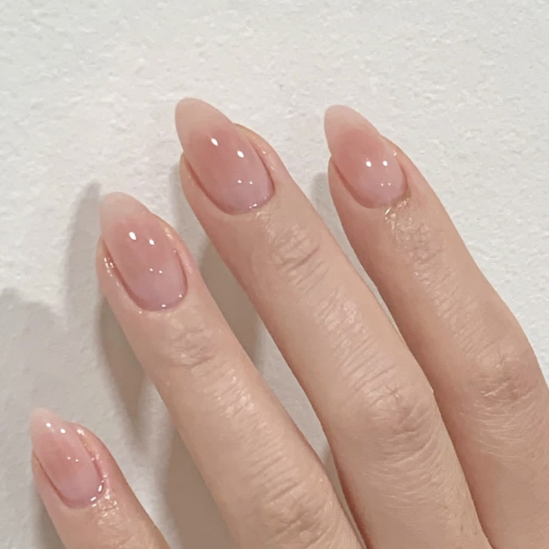 FDA Solid Color Press On Nails ODM Medium Almond Press On Nails
