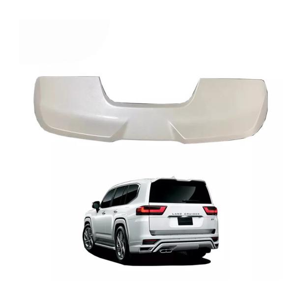 Land Cruiser 2021 2022 LC300 Rear Trunk Lip Spoiler with LED and Black ABS Finish