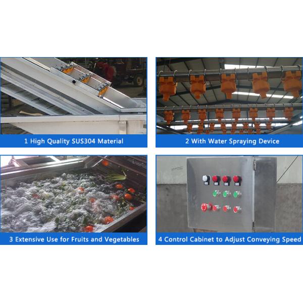 Rooted Plant Fruit And Vegetable Processing Machinery Washing Equipment  Large Capacity