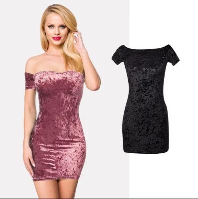 Hot Mini Velvet Dress for Sexy Lady