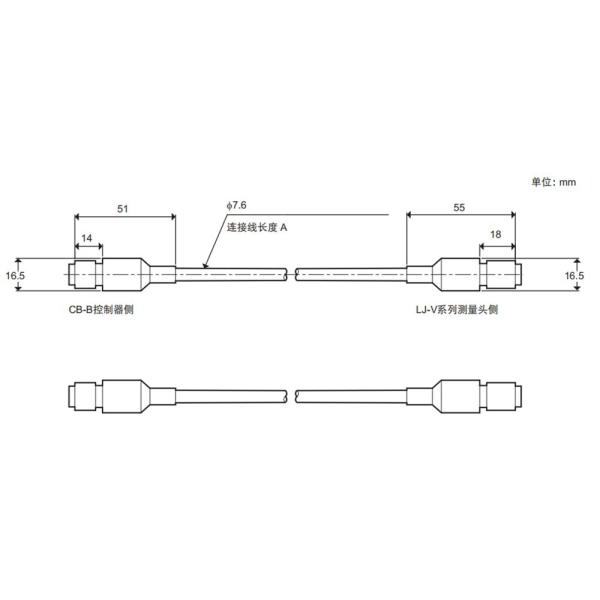 Alvin's Cables Keyence CB-B10E Sensor Head to Controller Extension Cable 10m| 32.8ft, 20 Pin Male to Female Cable for Keyence LJ-X8000 LJ-V7000 XG-X Series