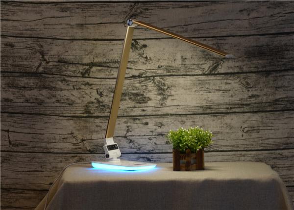 Silver Color Wireless Charger Cordless Desk Lamp With Touch Swith For Iphone X And Iphone 10