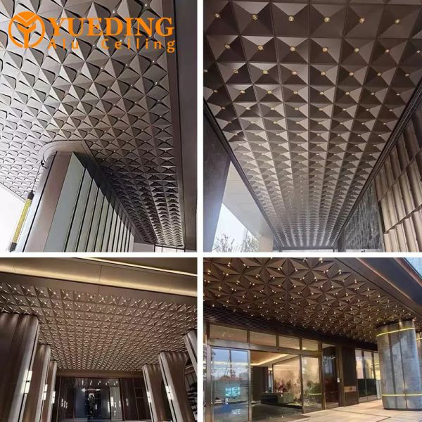 Metal door head aluminum wall panel custom style atmospheric high-end square aluminum plate