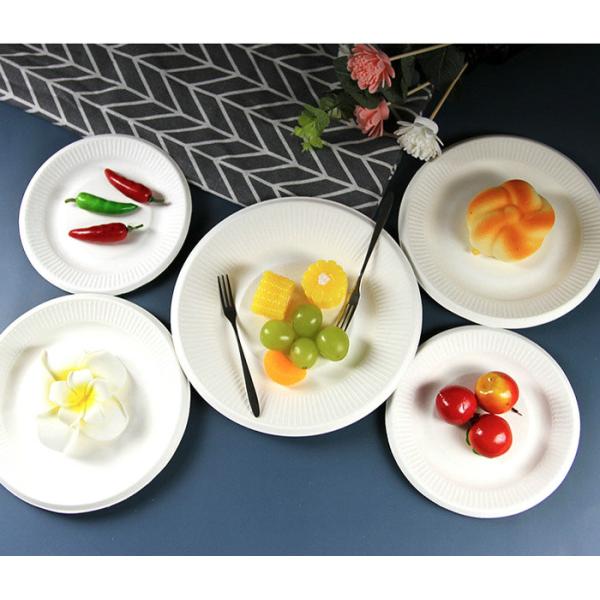 Аттестованное качество еды крена бумаги материала бумажных тарелок 100Г 120Г чистое белое Крафт