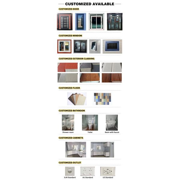 2 Bedroom Expandable Prefab Container House with Light Steel Structure for Residential Use