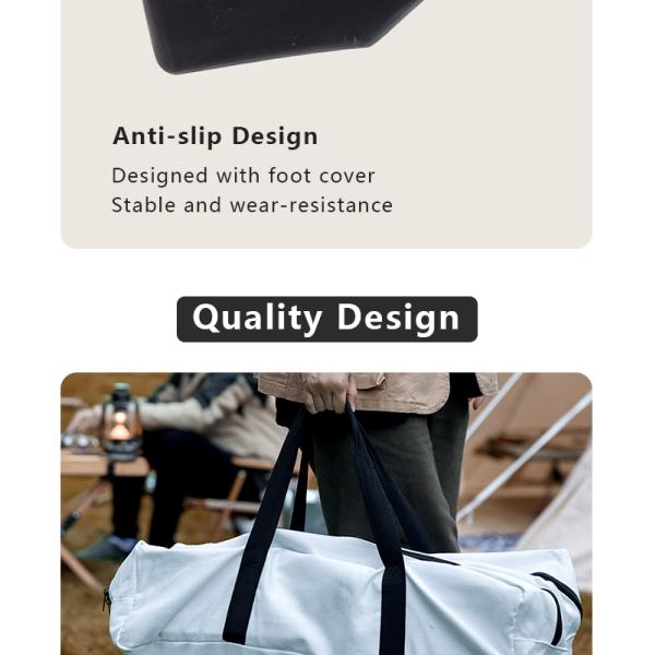 Tabla de acampada de aluminio de doble cara con carga de 30 kg plegable