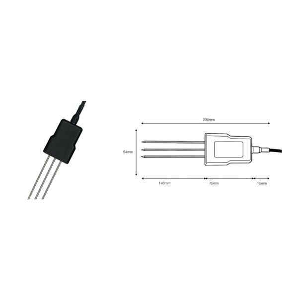KNF-315TDR 3-in-1 Soil Sensor: High Precision Volumetric Water Content (VWC), Electrical Conductivity (EC) & Temperature Meter, IP68 Waterproof FDR Technology for Precision Agriculture & Saline Soil
