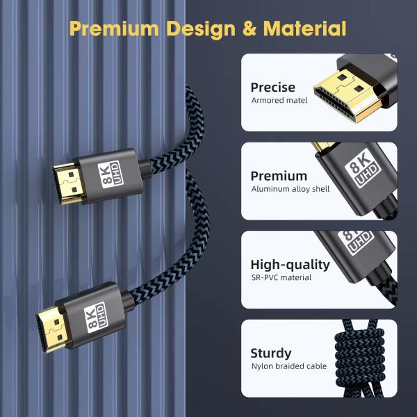 OEM HDMI 2.1 TO HDMI кабель 60HZ 8K с высокой пропускной способностью