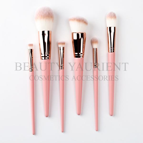 6pcs Private Label Makeup Brushes Custom Logo Synthetic Hair With Cute Bag