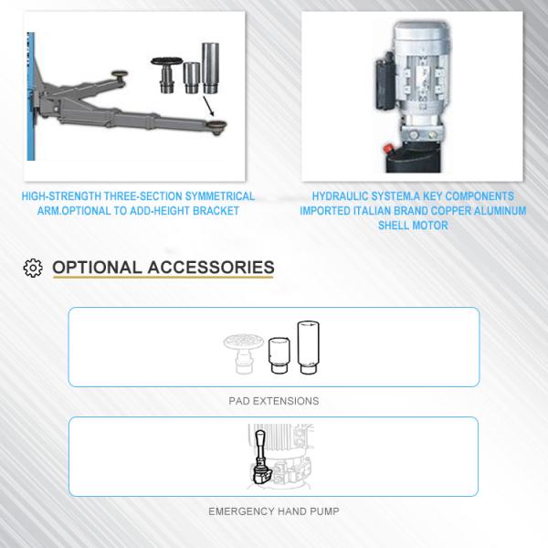 High Quality Two Post Hoist Hydraulic Vehicle Car Lift
