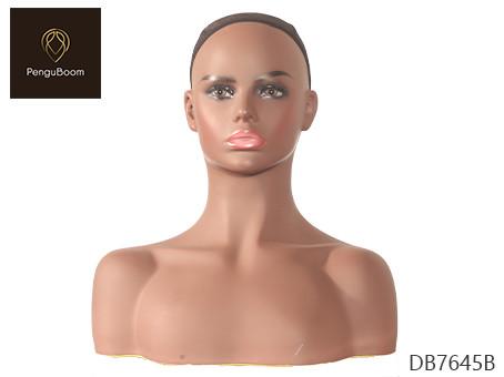 Life Size 42cm height Jewelry Mannequin Head / Shoulder Mannequin Head