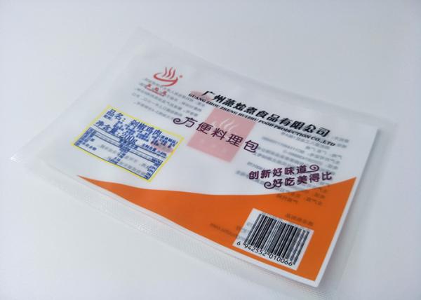 Stable Chop Chicken Retort Pouch Bag Fortitude Toughness 108 Degree Temp