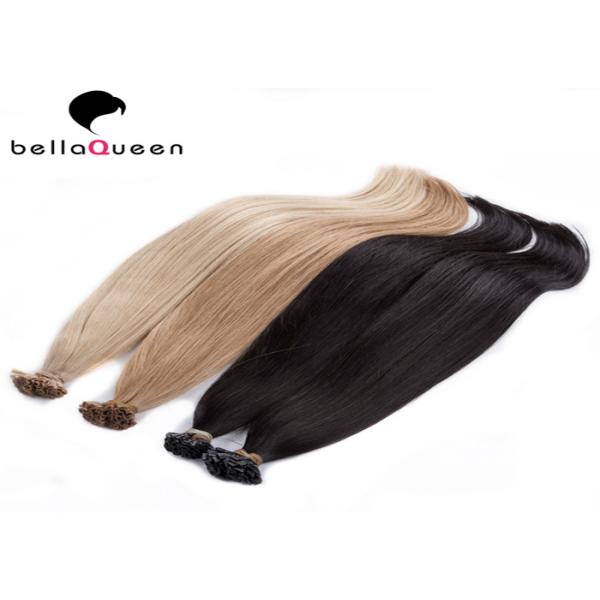 Prolongements naturels de cheveux de Vierge, prolongements de cheveux de bout de la kératine U