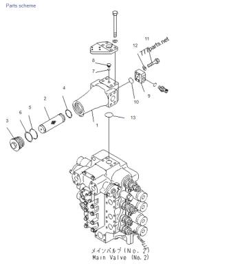 Komatsu Excavator Main Control Valve PC1250SP-7 21N-62-31201 21N-62-31221 21N-62-31230 07000-12055 Replacement