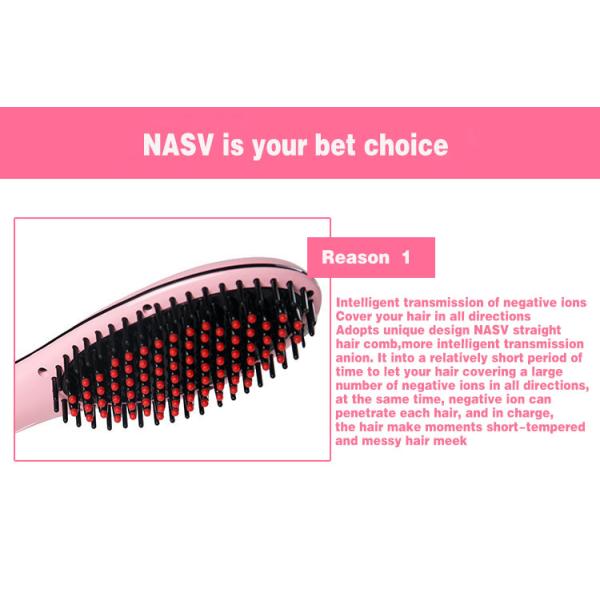 Electric Hair Straightener Brush Home Beauty Machine NASV 100 With Lcd Display