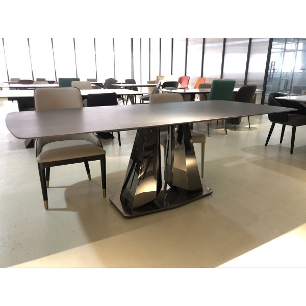 Classic Design Rectangular Shape Artificial Marble Stone Dining Room Sets Luxury Italian Furniture Dining Table