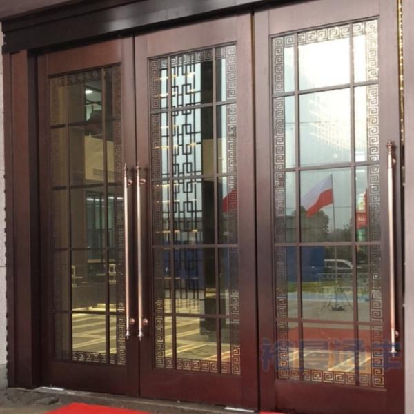 Customized External Double Doors With Frame Residential Double Entry Doors