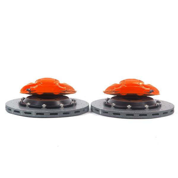 9N Orange Color 380-400mm Brake Disc Auto Parts and Spares 19-20 inch 6-Piston Brake Caliper Rear Wheel