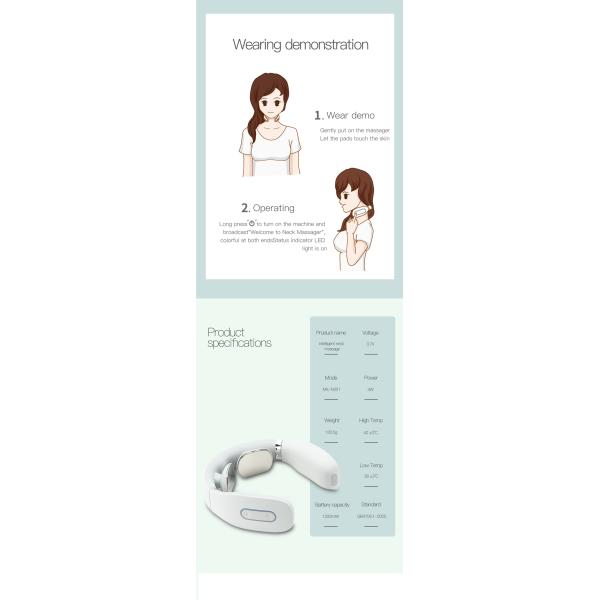 2021 Smart Mini Handheld Portable Electric Cordless Neck Massager Smart Neck Massager