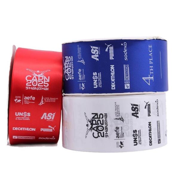 Custom Luxury Wide Satin Ribbon With Logo Printing For Gift Wrapping Packaging & Events