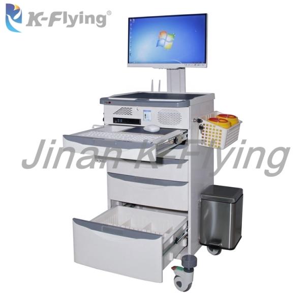 ABS Lithium Battery Medical Trolley Cart Hospital Patient Care Wireless Nursing Trolley