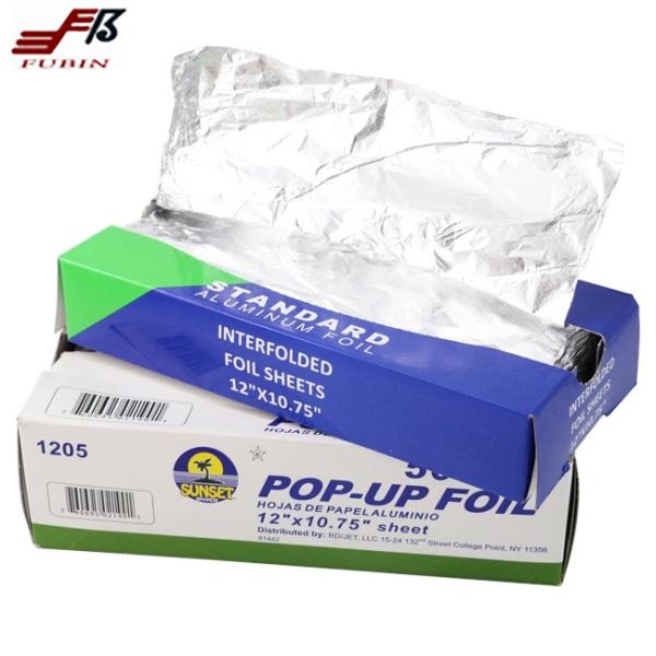 Soft Temper Food Grade Pop Up Aluminum Foil Sheets For Kitchen