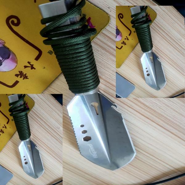 Industrial Tactical Hunting Knife Shovel Stainless + Aluminum Material