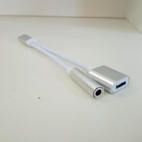 Converter USB Date able for iPhone 7 8 earphone adaptor data cable to 3.5mm Headphone Headset charger charging earphone