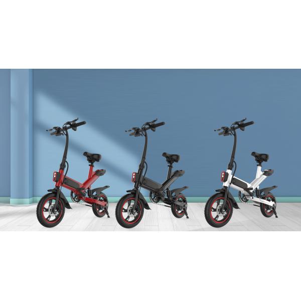 Compact Electric Assist Bicycle , Small Folding Electric Bike 120kgs Max Load