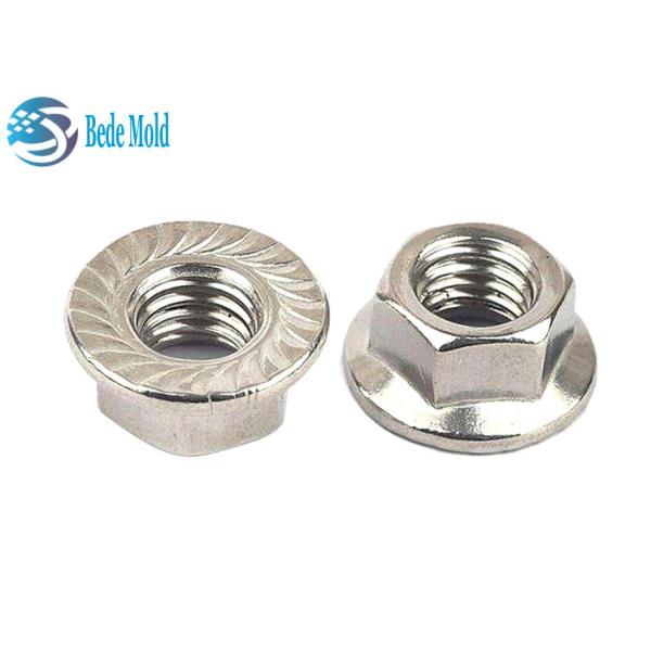 Hex Head Flange Nuts Fully Threaded Iron / Alloy Steel Material Metric Standard