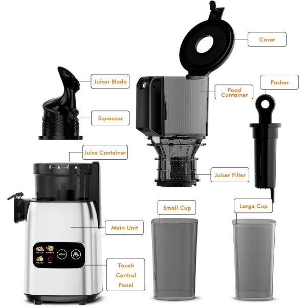 Larger Masticating Juicer Machines For Whole Vegetables Fruits , Cold Press Juicer Machines