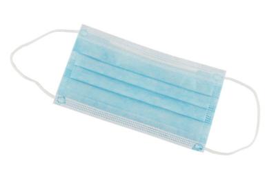 Antibacterial 3 Ply Earloop Face Mask , Disposable Non Woven Face Mask
