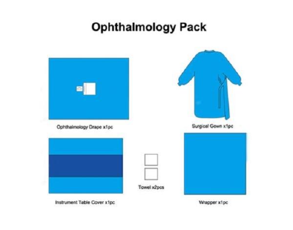 Non Woven Ophthalmic Pack Flexible, Water Resistance Medical Procedure Packs
