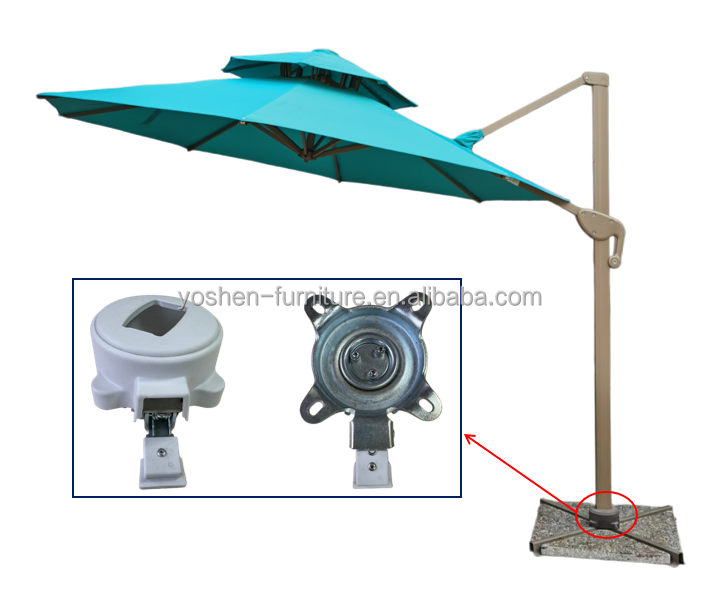 Heavy Duty 360 Rotating Base Replacement for Floor Standing Roman Patio Umbrella