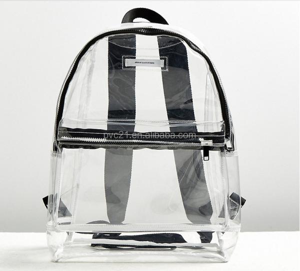 Trouxa feita sob encomenda por atacado do PVC de Waterproof Clear do estudante da trouxa das crianças do saco de escola transparente