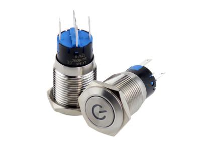 IK08 proteção 16mm 1NO 1NO 5 Pin Latch Type Push Button