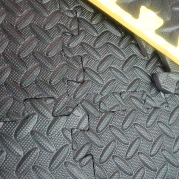 3/8 Thick Interlocking Gym Floor Mats / Interlocking Workout Mats 60*60cm