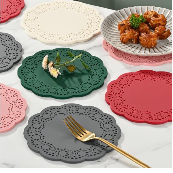 Силиконовые подставки для напитков с держателем Подставки для стаканов для напитков Силиконовые коврики для ковров Термостойкие чайные коврики Подарки для гостей