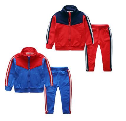 Autumn Baby Boy Tracksuit Set , Little Kids Sports Tracksuits Running Wear