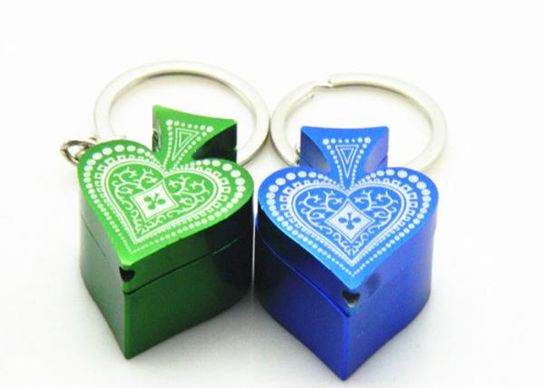 Cute Portable Aluminum Smoking Pipe Key Buckle Style 13*38mm Size