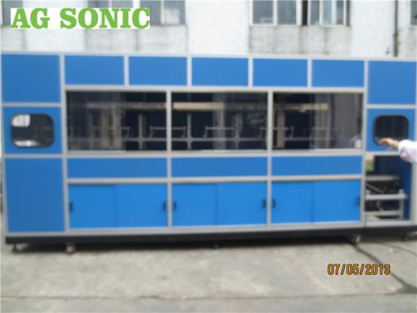 Automatic Ultrasonic Engine Cleaner Multiple Tanks Jet Spray Rotating Basket Dunking
