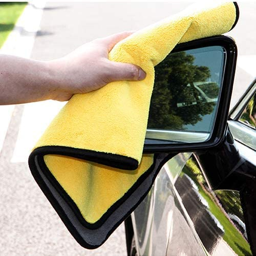 Yellow 11''X15'' Car Microfiber Towel , Super Absorbent Car Cleaning Towel