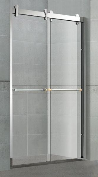 Big Hanging Rollers Shower Cubicles 8 MM Clear / Forsted Tempered Glass for Home / Hotel