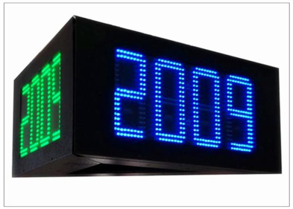 Digital Clock Remote Tri Color Gas Station LED Signs Ultra Thin High Brightness